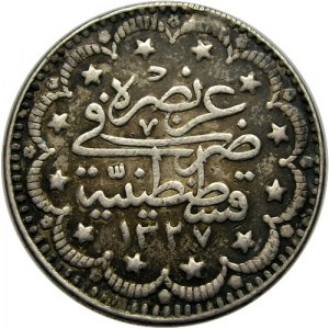 Turcja, Imperium Otomańskie, Mehmed V AH1327-1336, 5 piastrów AH1330, Konstantynopol