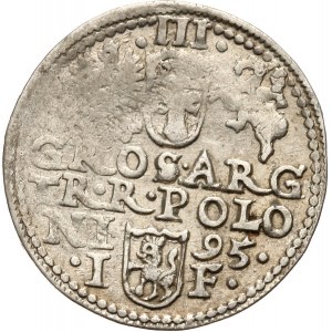 Polska, Zygmunt III Waza 1587-1632, trojak 1595, Olkusz