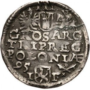 Polska, Zygmunt III Waza 1587-1632, trojak 1595, Poznań