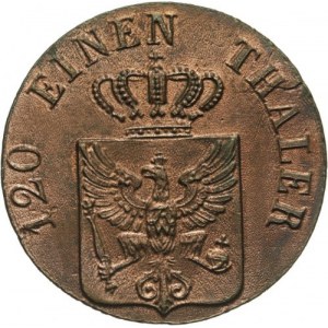 Niemcy, Prusy, Fryderyk Wilhelm III, 1797 - 1840, 3 pfenninge 1838, Berlin.