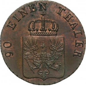 Niemcy, Prusy, Fryderyk Wilhelm IV, 1840 - 1861, 4 pfenninge 1843, Berlin.