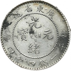 Chiny, Guangxu 1875-1908, Prowincja Guangdong (Kwang-Tung), 20 centów b.d. (1890-1908)