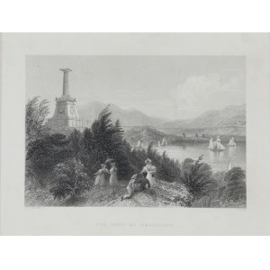 W. H. BARTLETT- według, Grób Kościuszki w West Point  (The Tomb of Kosciusko), 1837