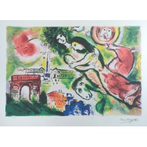 Marc CHAGALL (1887-1985) - według, Zakochani nad miastem 2099