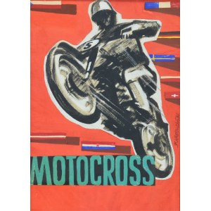Bogdan WRÓBLEWSKI (1931-2017), Motocross, lata 80. XX w. - projekt plakatu