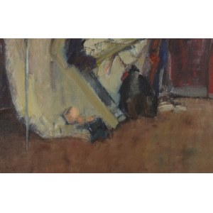 Maler unbestimmt, Mann mit Stilleben, 1984