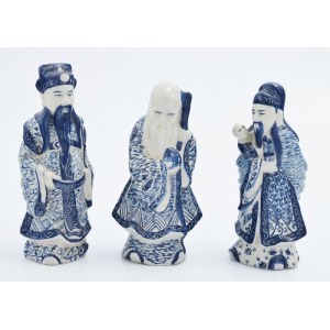 Zestaw trzech figurek Chińczyków
