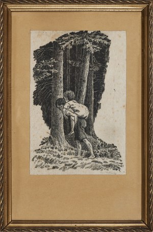 Jan Wałach (1884 - 1979), Idąc lasem, 1940