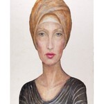 Iza STARĘGA (ur. 1964), Kobiety w chustach mężczyźni w hełmach, 2016