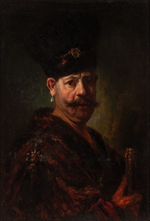 Teodor Buchholz (1857 Włocławek-1942 Leningrad), Portret Andrzeja Reja - wnuka Mikołaja Reja, wg Rembrandta van Rijn