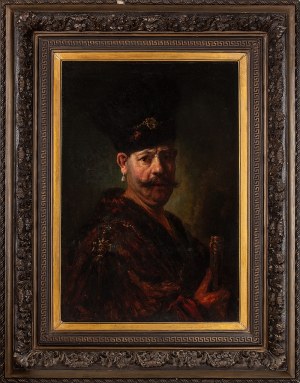 Teodor Buchholz (1857 Włocławek-1942 Leningrad), Portret Andrzeja Reja - wnuka Mikołaja Reja, wg Rembrandta van Rijn