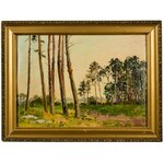 Leonard Winterowski (1868 Cracovie - 1927), Paysage forestier
