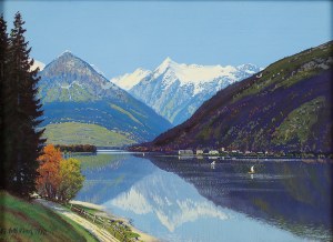 Christian Gotthard Hirsch (1889-1977), Pejzaż alpejski, 1925 r.