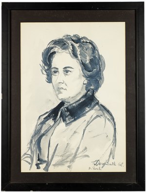 Tadeusz Dominik (1928 Szymanów-2014 Warszawa), Portret Zofii Jordanowskiej, 1962 r.