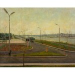 Edward Kokoszko (1900 Izdebno k.Grodziska Maz. - 1962 Warszawa), Krajobraz warszawski - Wybrzeże helskie, ok. 1950 r.