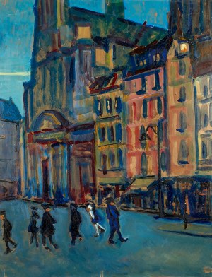 Mieczysław Lurczyński (1907 Petersburg – 1992 Paryż), Wieczór w Paryżu, lata 60. XX w.