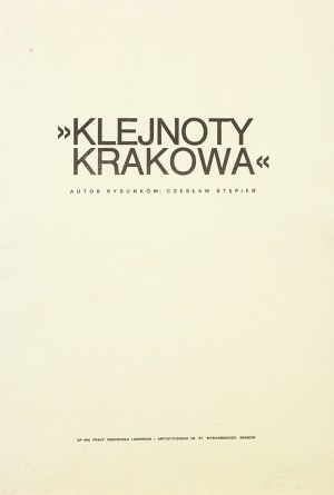 Czesław Stępień (ur. 1944 r.), Klejnoty Krakowa - teka z 9 litografiami