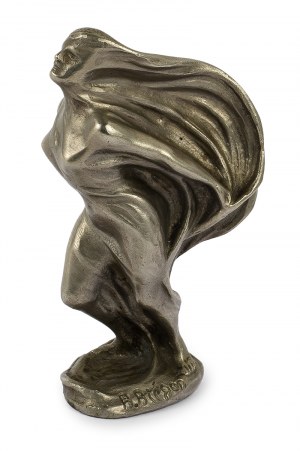 Bolesław Biegas (1877 Koziczyn - 1954 Paryż), Kobieta z woalem (projekt figurki na zwieńczenie chłodnicy samochodu Secqueville-Hoyau) , 1920 r.