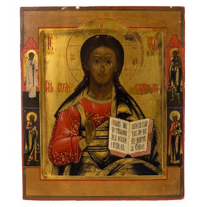Ikona - Chrystus Pantokrator, XIX/XX w