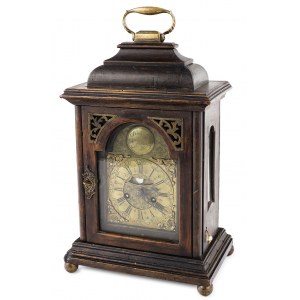 Zegar szafkowy, stołowy, Break at clock-miniatura, Simon Schreiblmayer, Czechy, Praga, 2 poł. XVIII w.