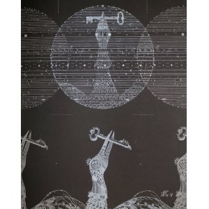 JEAN Ponç, 65,5x60 cm litografia 1967