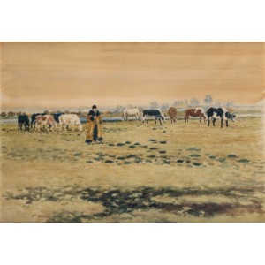 Stanisław Masłowski, Auf dem Feld, 1910