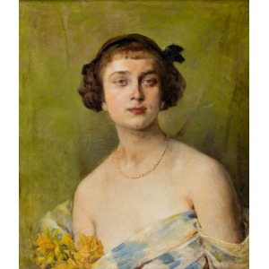 Henryk Piątkowski, Portret młodej damy, 1911