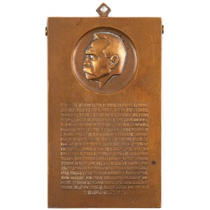 PLAKIETA, JÓZEF PIŁSUDSKI, Mennica Państwowa, 1931