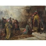 Stanisław BATOWSKI KACZOR (1866-1946), Kniaź Jurij i książę ruski odwiedzający malarza ikon, 1888