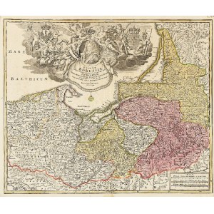 Johann Baptist HOMANN (1664-1724), Regnum Borussiae Gloriosis auspicijs Serenissimi … [MAPA PRUS]