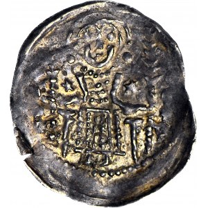 RR-, Bolesław V Wstydliwy 1243-1279, Denar, ok. 1254, Kraków, Św. Stanisław, Św. Wacław