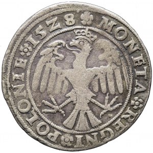 R-, Zygmunt I Stary, Pierwszy Polski Trojak 1528, Kraków, R5