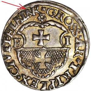 RR-, Zygmunt I Stary, Trojak 1536, Elbląg, odwrócone T, menniczy, R5