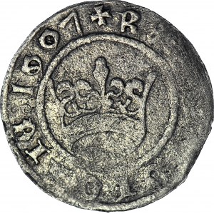 RRR-, Zygmunt I Stary, Półgrosz 1057/1507, Kraków, nienotowany