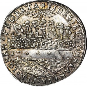RR-, Zygmunt III Waza, Talar 1629 Toruń, Oblężniczy, „Brandtalar”, R4, WYŚMIENITY