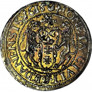 R-, Zygmunt III Waza, Ort 1615, Gdańsk, dwukropek D:G, rzadki, menniczy