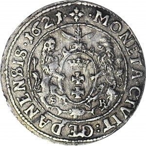 R-, Zygmunt III Waza, Ort 1621, Gdańsk, rzadszy rocznik, R2