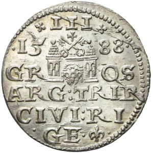 Zygmunt III Waza, Trojak 1588, Ryga, menniczy
