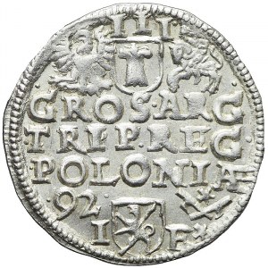 Zygmunt III Waza, Trojak 1592, Poznań, ładny