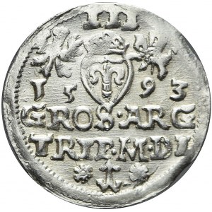 Zygmunt III Waza, Trojak 1593, Wilno, menniczy