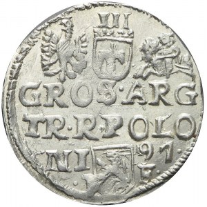 R-, Zygmunt III Waza, Trojak 1597, Lublin, menniczy