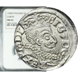Zygmunt III Waza, Trojak 1598 Lublin, rzadki