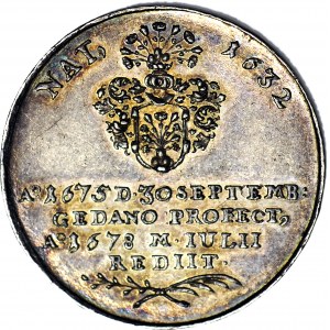 Jan III Sobieski, Medal 1678 Gdańsk, na cześć Aegidusa Straucha