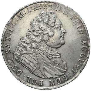 RR-, August III Sas, Talar 1734, Drezno, rzadki