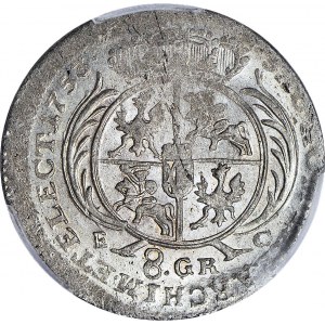 August III Sas, Dwuzłotówka (8 groszy) 1753, mennicza