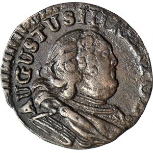 R-, August III Sas, Szeląg 1753, H