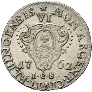 RR-, August III Sas, Szóstak 1762, Elbląg, R4