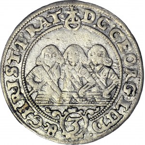 RR-, Śląsk, 3 krajcary 1657, Brzeg, b. rzadkie