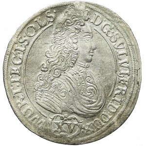 Śląsk, Księstwo Oleśnickie, Sylwiusz Fryderyk, 15 krajcarów 1694, Oleśnica, piękne