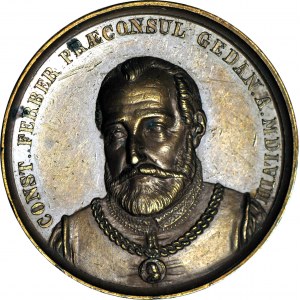 Medal, 300-lecie Gimnazjum Gdańskiego, 1858 Konstanty Ferber